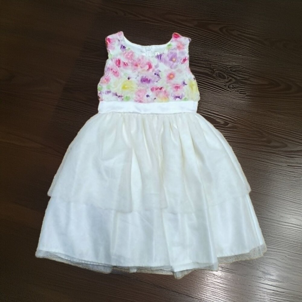 Biscotti White Floral Dress Size 3T